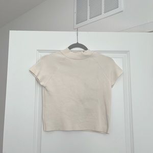 Zara Cream Mockneck Top